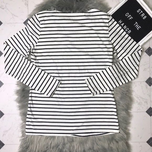 Ours horizontal striped long sleeve tee size S - Picture 2 of 4